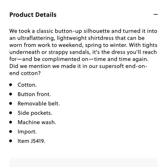 J CREW Blue Tie-Waist Shirtdress in End-On-End Cotton - J5419 - Sz 0 - Picture 13 of 13